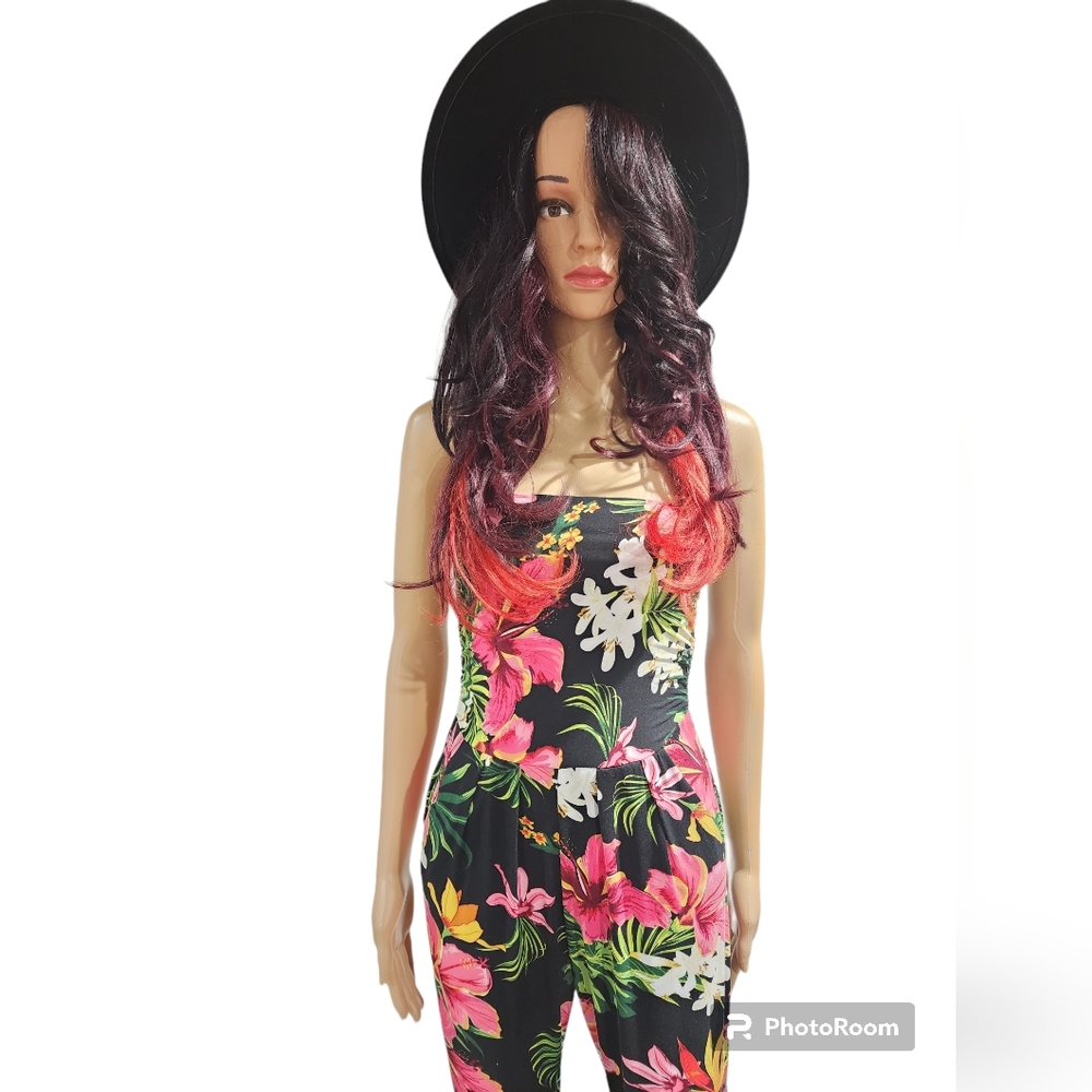 Tropical Floral Jumpsuit Size S
